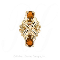 GS191 CIT - 14 Karat Gold Citrine Slide 